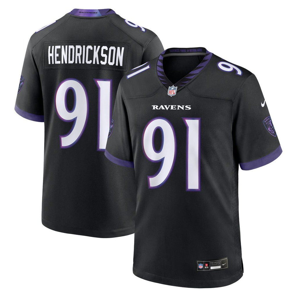 Baltimore Ravens Trey Hendrickson Nike Black Alternate Game Jersey