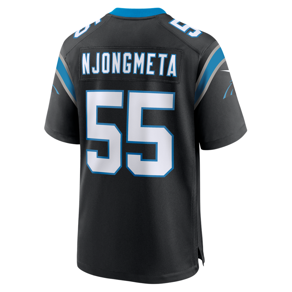 Carolina Panthers Maema Njongmeta Nike Black Team Game Jersey
