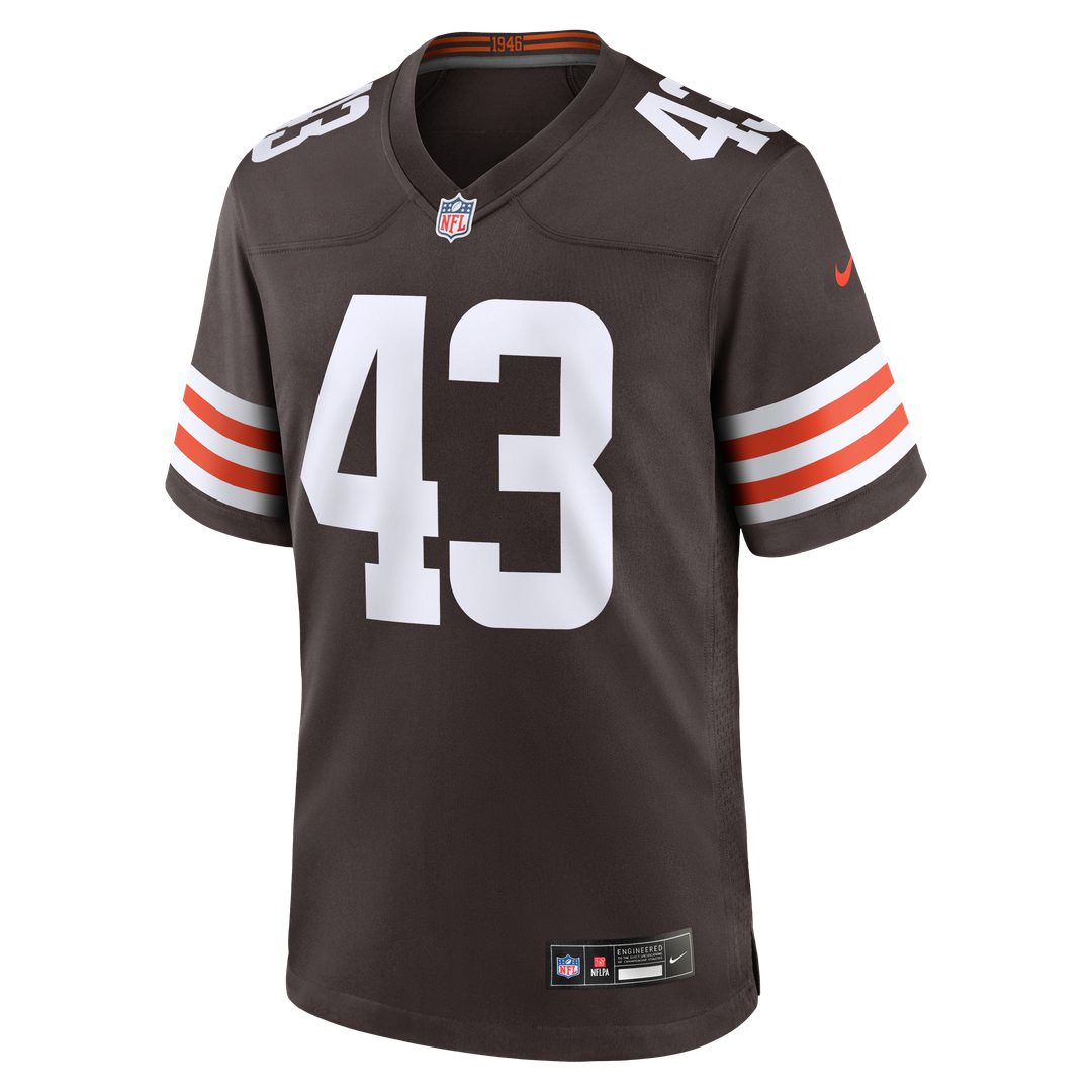 Cleveland Browns Mohamoud Diabate Nike Brown Team Game Jersey