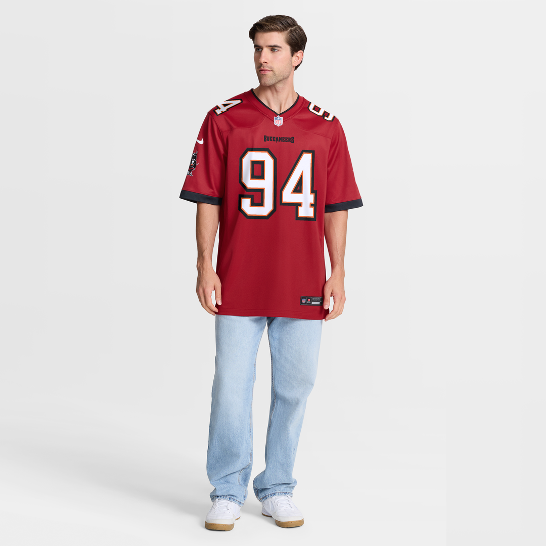 Tampa Bay Buccaneers Calijah Kancey Nike Red Game Jersey