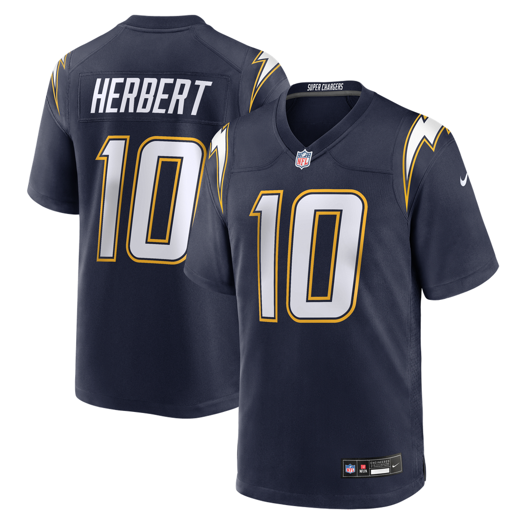 Los Angeles Chargers Justin Herbert Nike Navy Alternate Super Chargers Game Player Jersey