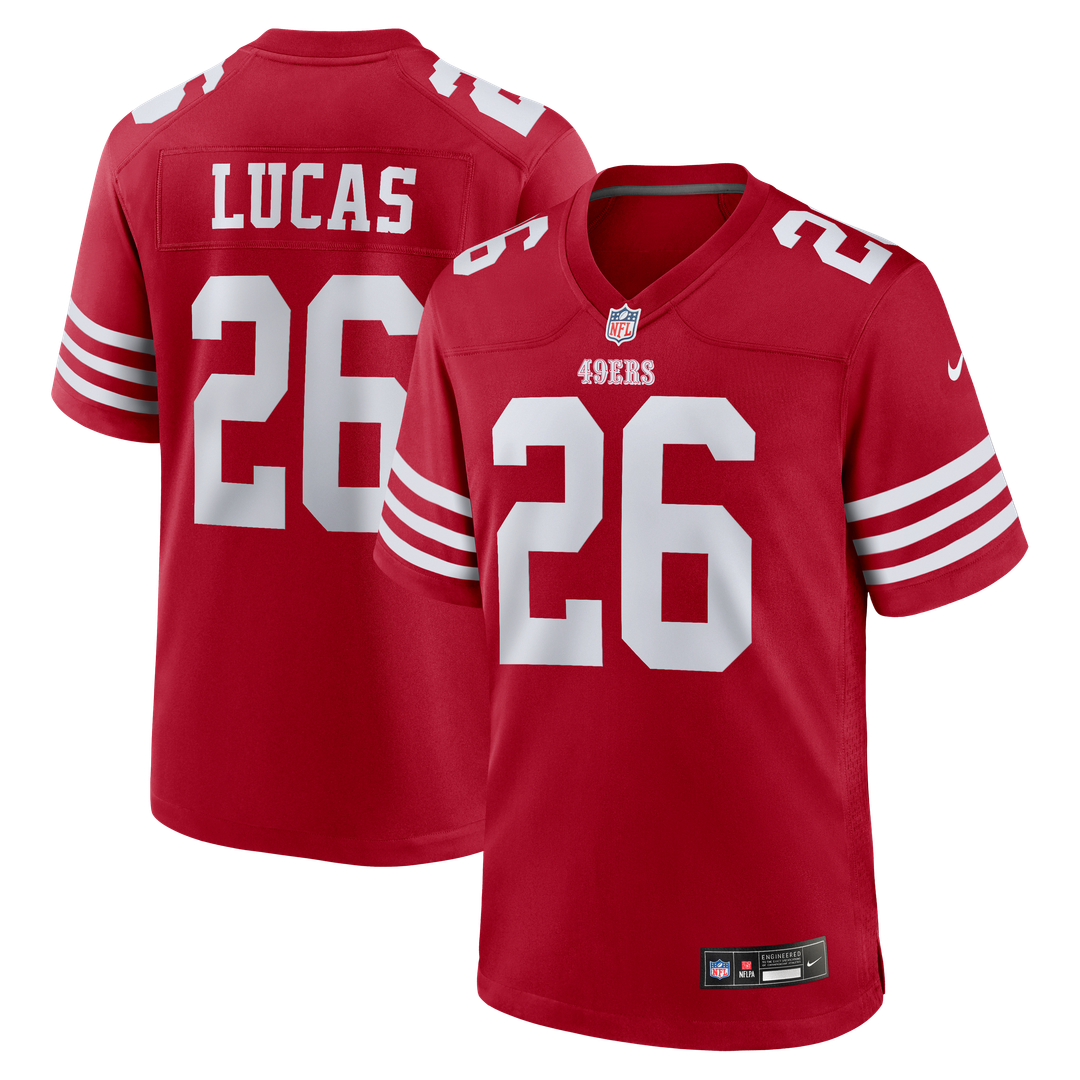 San Francisco 49ers Chase Lucas Nike Scarlet Team Game Jersey