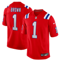 New England Patriots A.J. Brown Nike Red Game Jersey