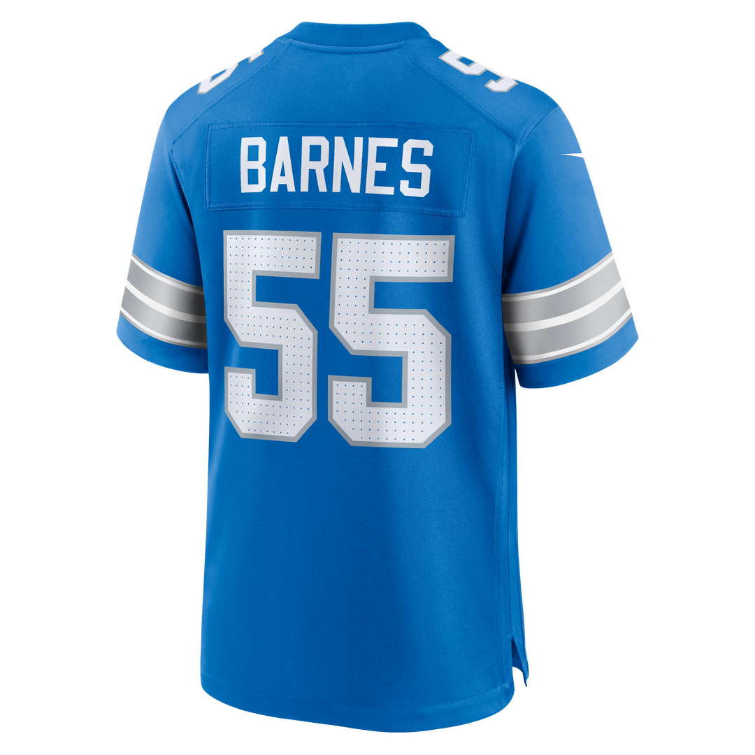 Detroit Lions Derrick Barnes Nike Blue Team Game Jersey