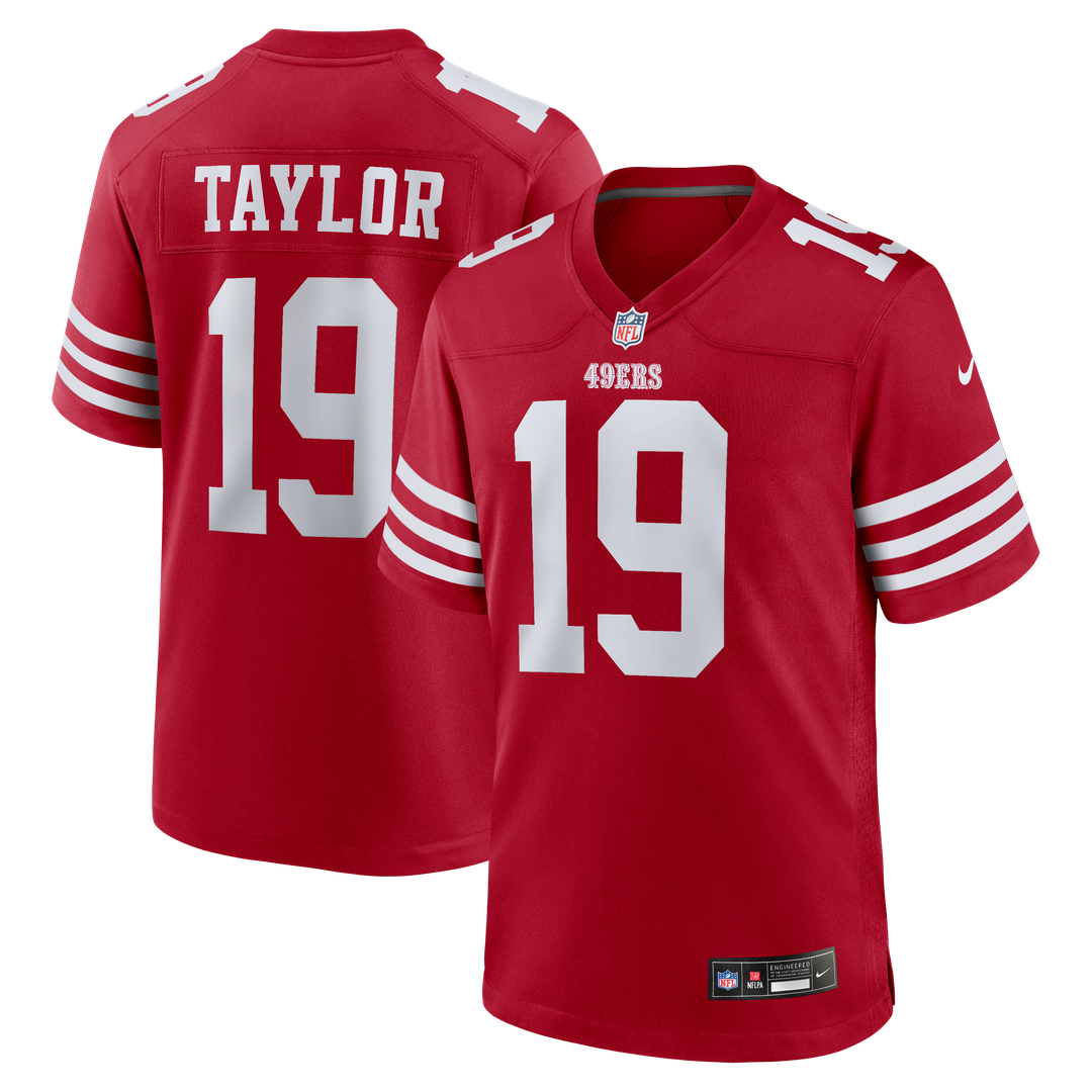 San Francisco 49ers Trent Taylor Nike Scarlet Team Game Jersey