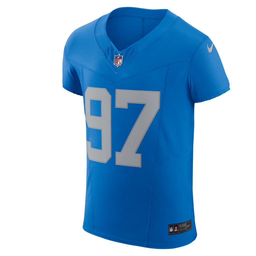 Detroit Lions Aidan Hutchinson Nike Blue Alternate Vapor F.U.S.E. Elite Jersey