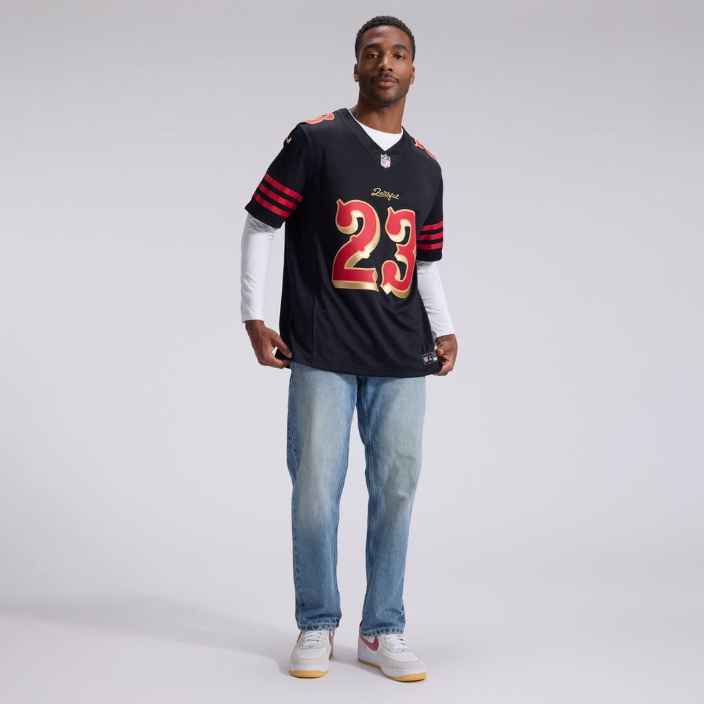 San Francisco 49ers Christian McCaffrey Nike Black Rivalries Collection Stitched Limited Jersey