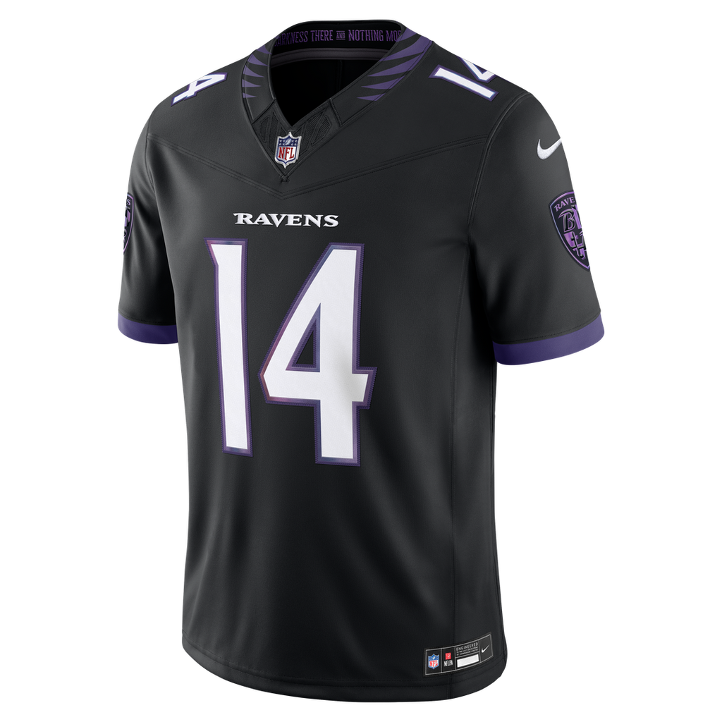 Baltimore Ravens Kyle Hamilton Nike Black Alternate Vapor F.U.S.E. Stitched Limited Jersey