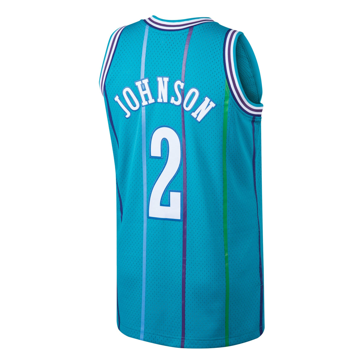 Mitchell & Ness Larry Johnson Teal Charlotte Hornets 1992-93 Hardwood Classics Swingman Jersey