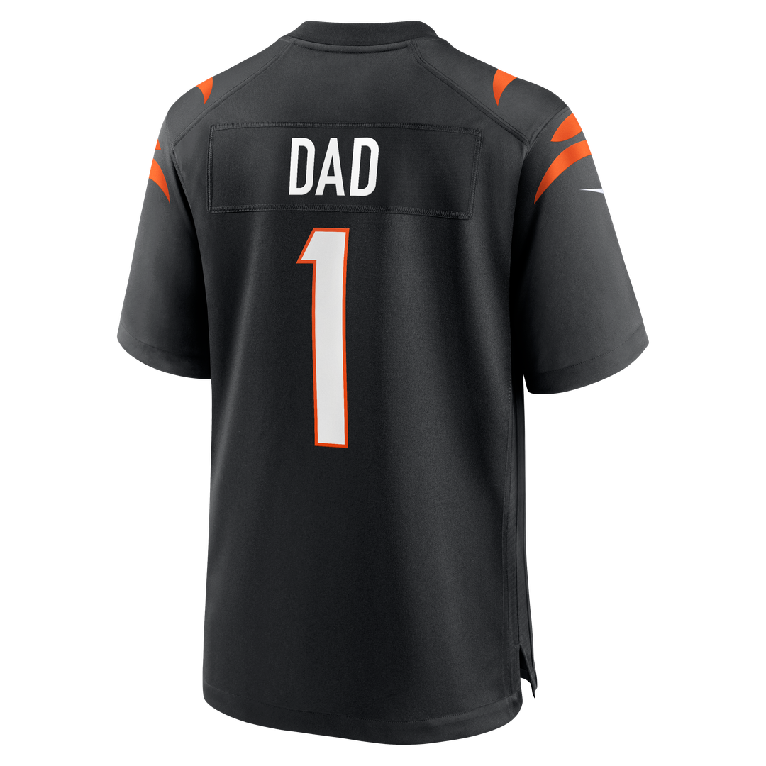 Cincinnati Bengals Number 1 Dad Nike Black Game Jersey