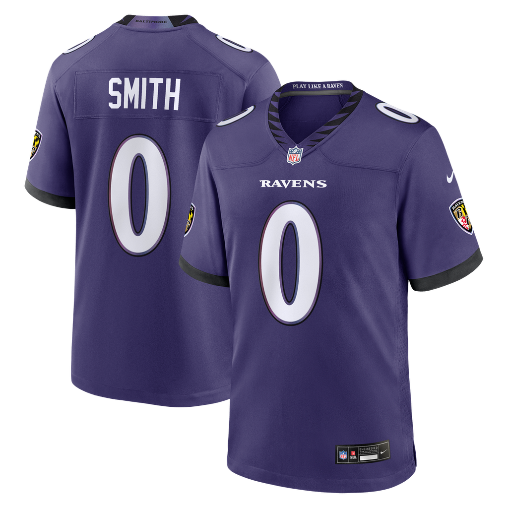Baltimore Ravens Roquan Smith Nike Purple Team Game Jersey
