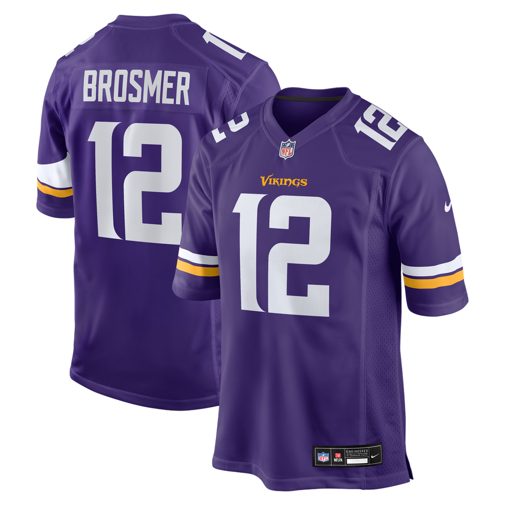 Minnesota Vikings Max Brosmer Nike Purple Team Game Jersey