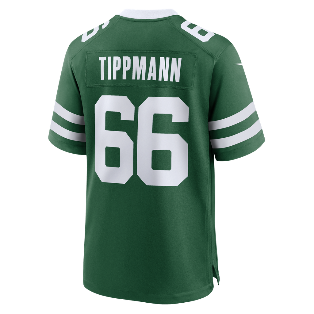 New York Jets Joe Tippmann Nike Legacy Green Team Game Jersey
