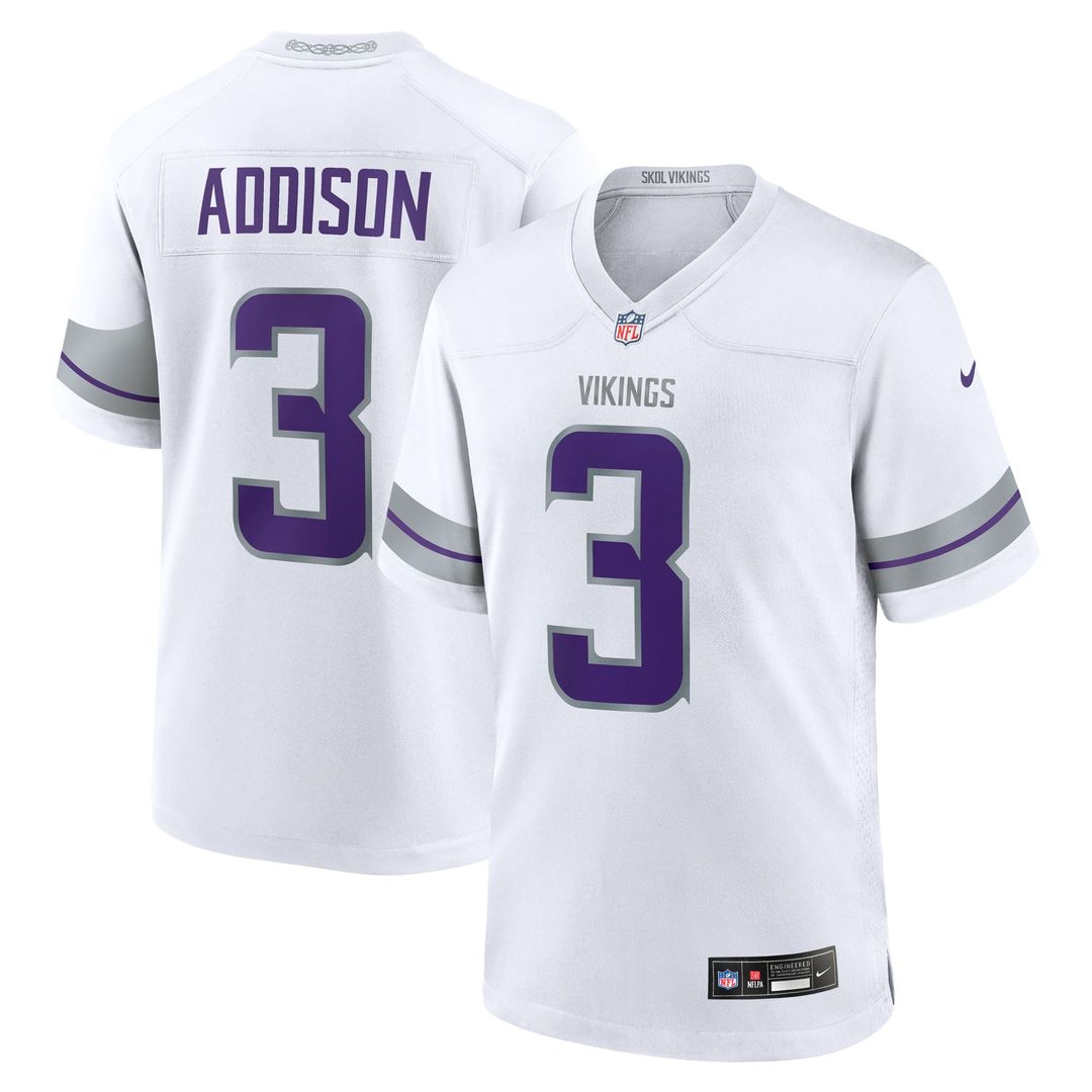 Minnesota Vikings Jordan Addison Nike Purple Game Jersey