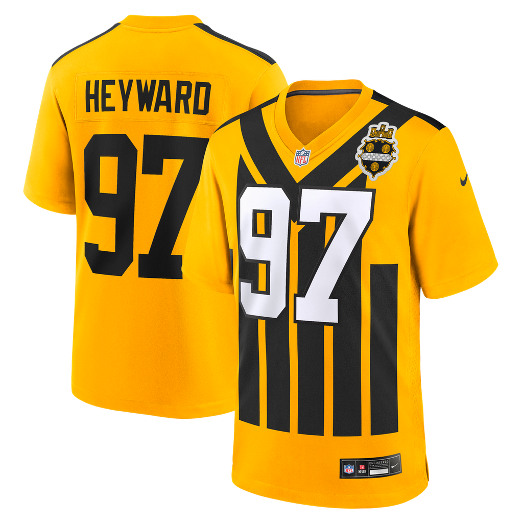 Pittsburgh Steelers Cameron Heyward Nike Gold Alternate 1933 Throwback Game Jersey