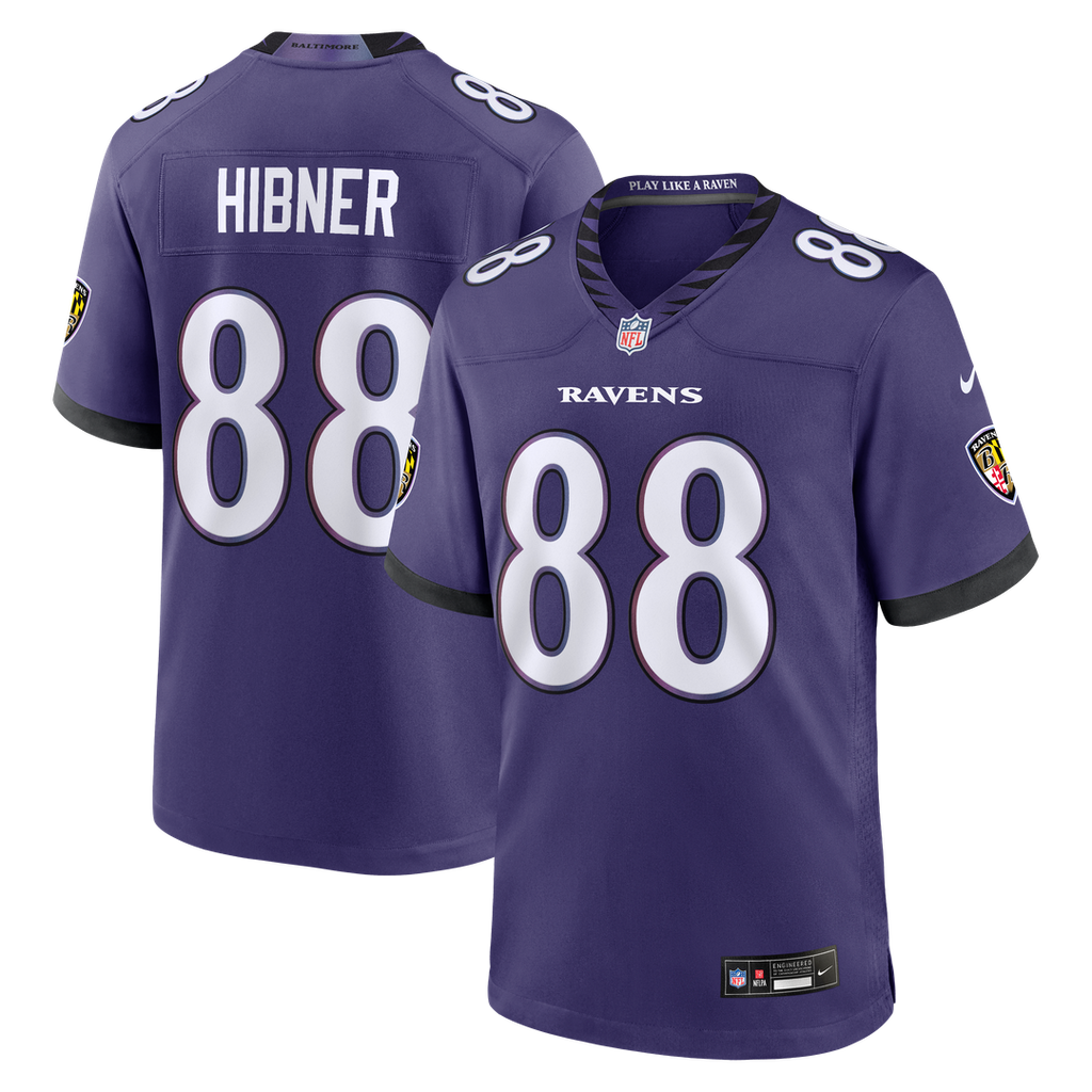 Baltimore Ravens Matthew Hibner Nike Purple Team Game Jersey