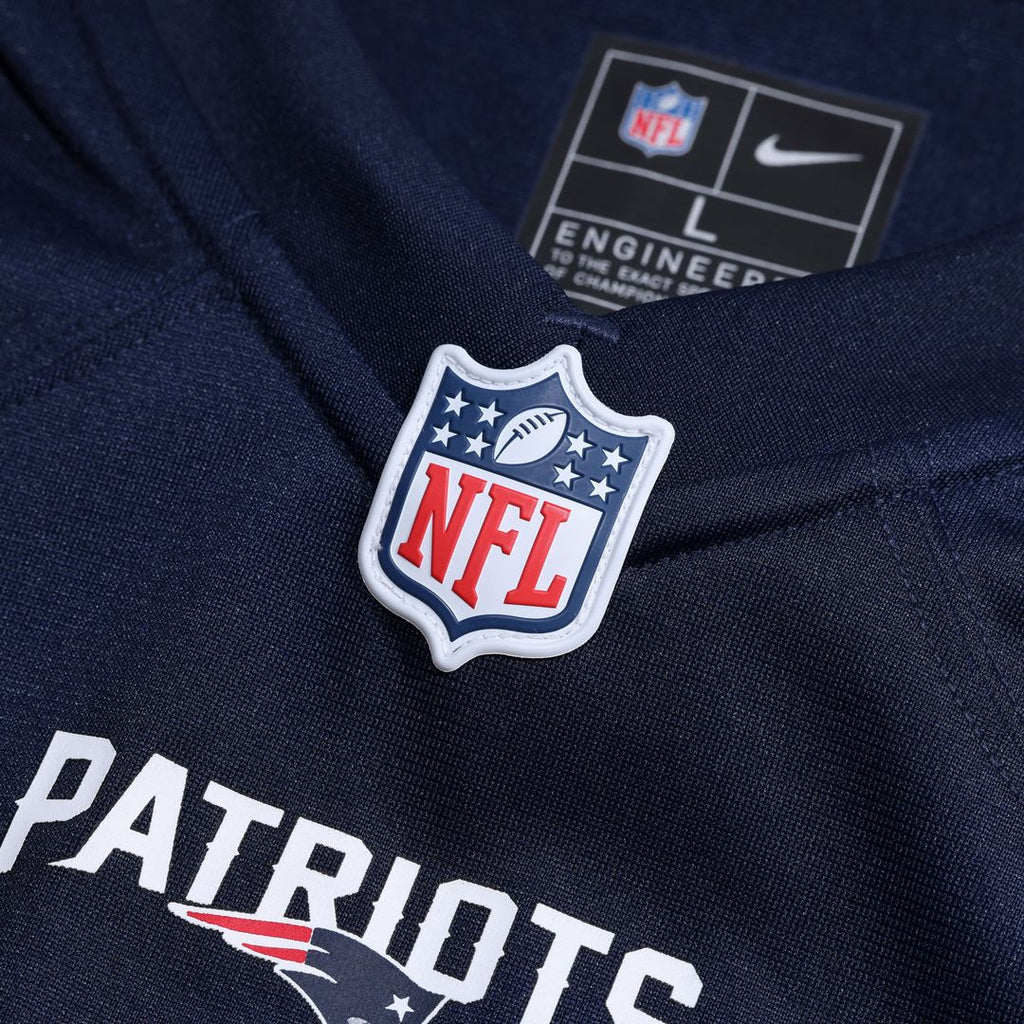 New England Patriots Caleb Lomu Nike Navy Team Game Jersey