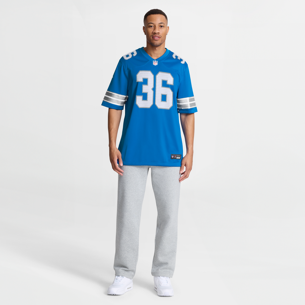 Detroit Lions Chuck Clark Nike Blue Team Game Jersey