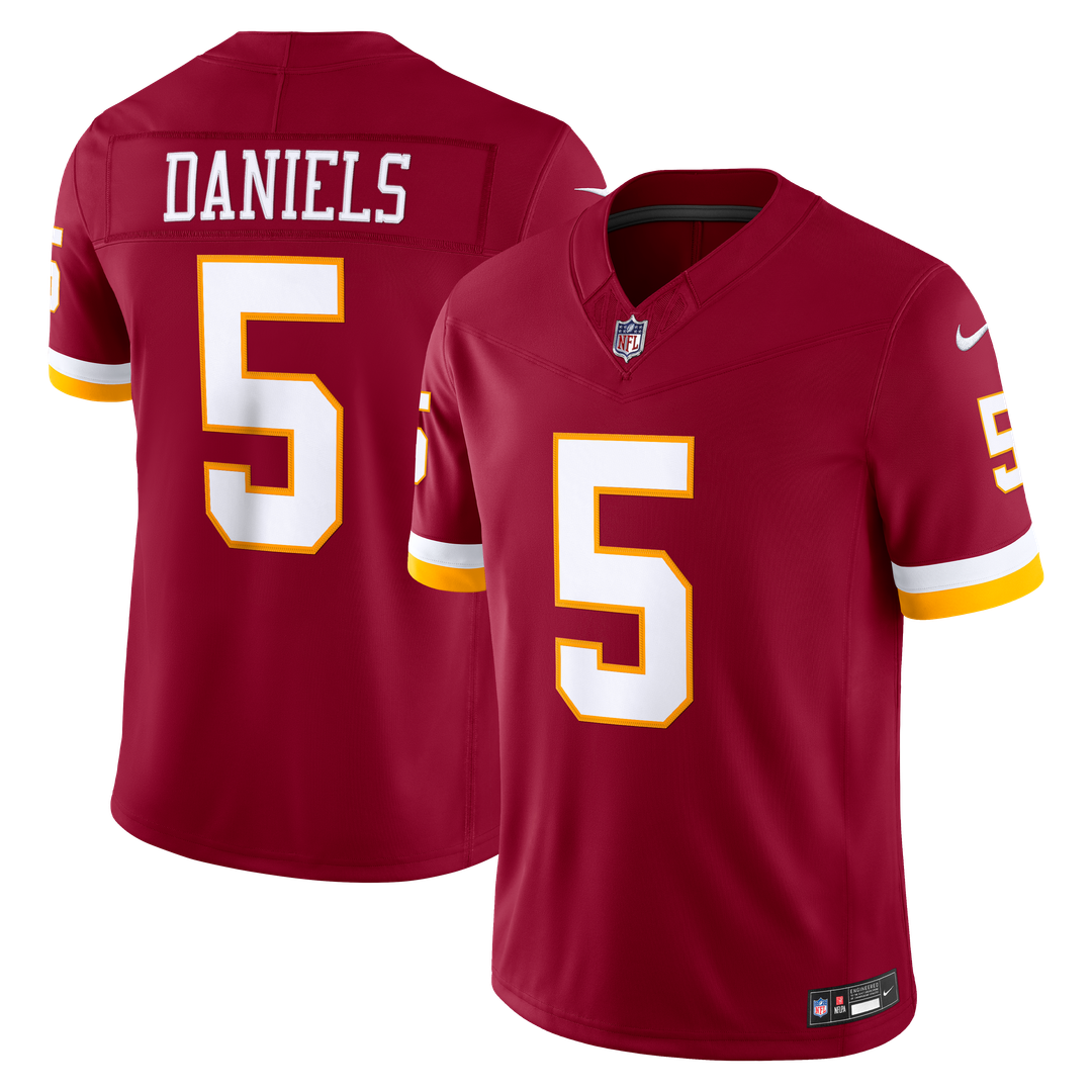 Washington Commanders Jayden Daniels Nike White Vapor F.U.S.E. Stitched Limited Jersey