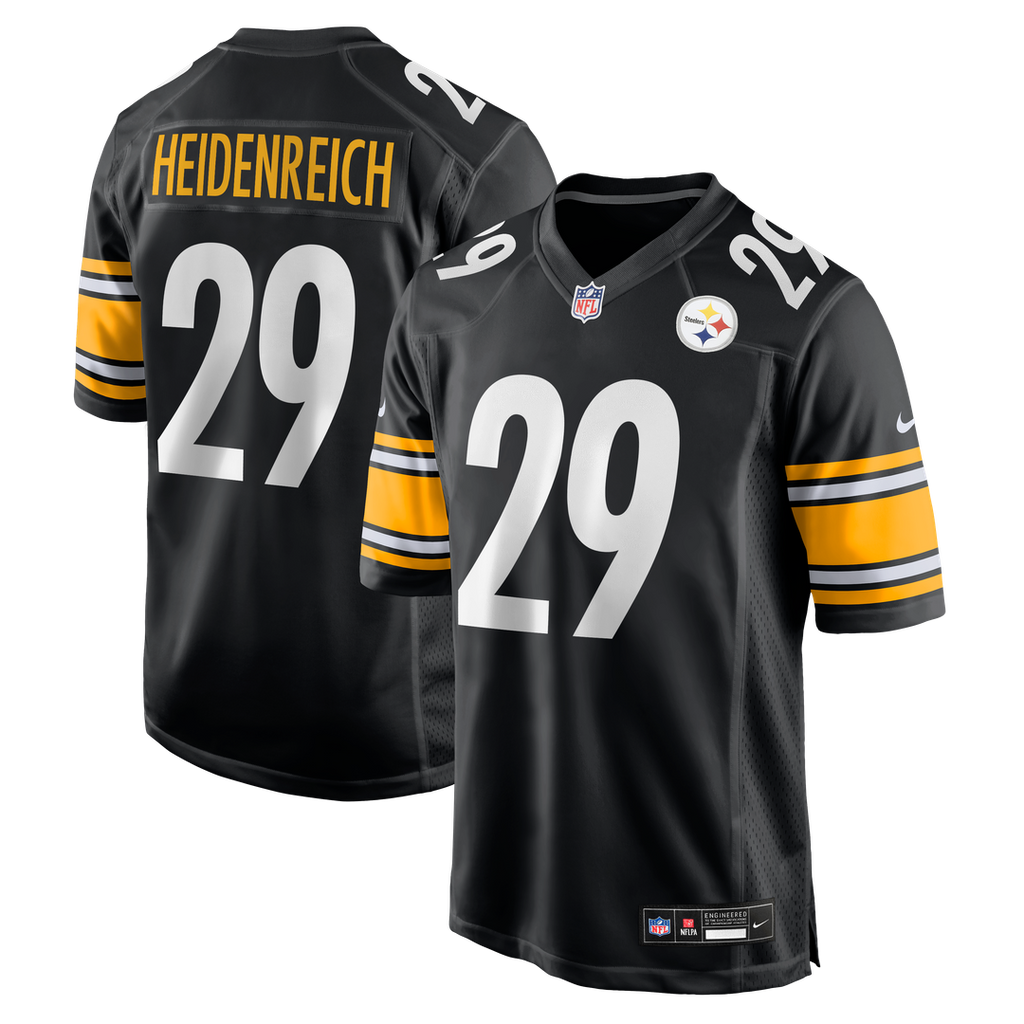 Pittsburgh Steelers Eli Heidenreich Nike Black Team Game Jersey