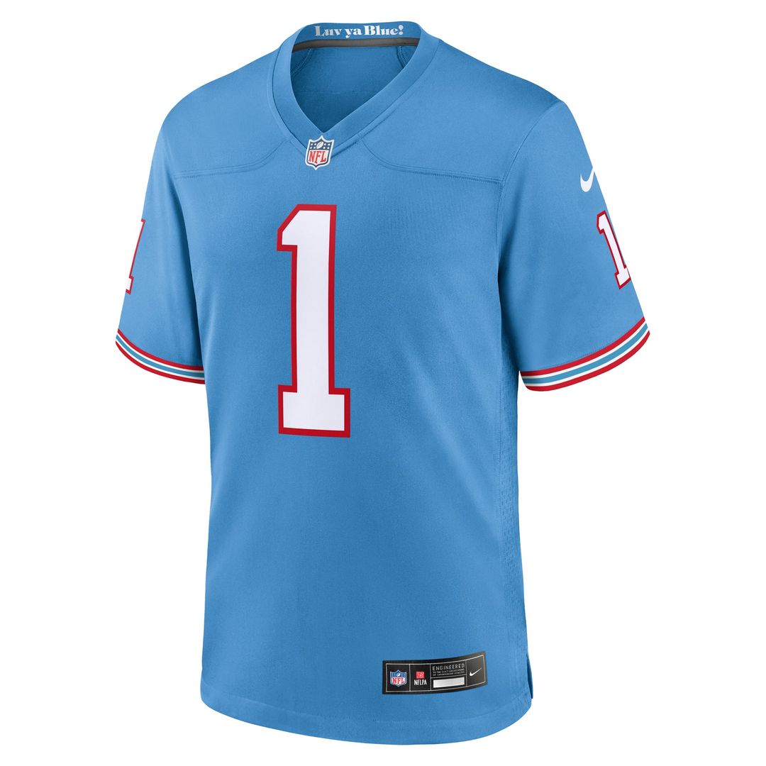 Tennessee Titans Warren Moon Nike Light Blue Retired Player Alternate Game Jersey
