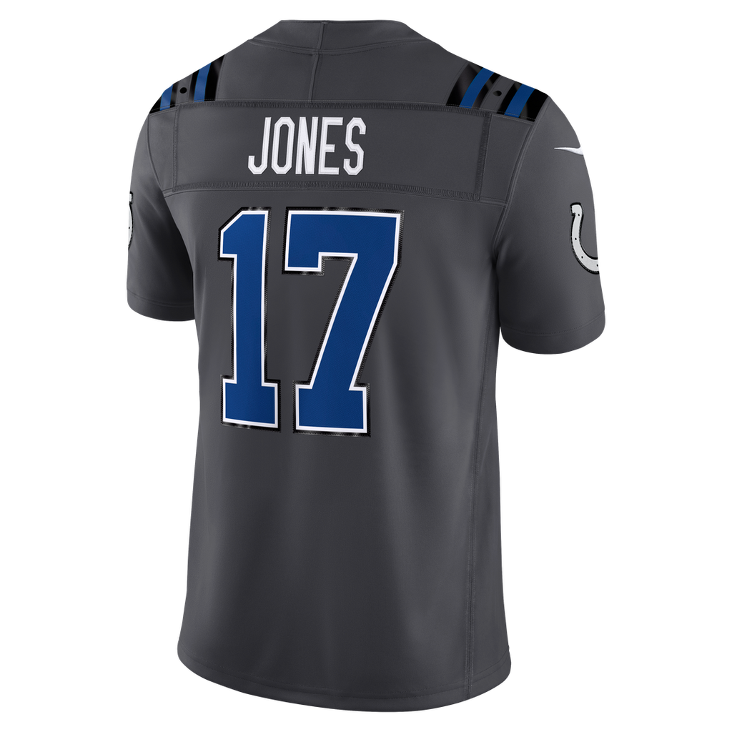 Indianapolis Colts Daniel Jones Nike Anthracite 2026 Rivalries Collection Stitched Limited Jersey