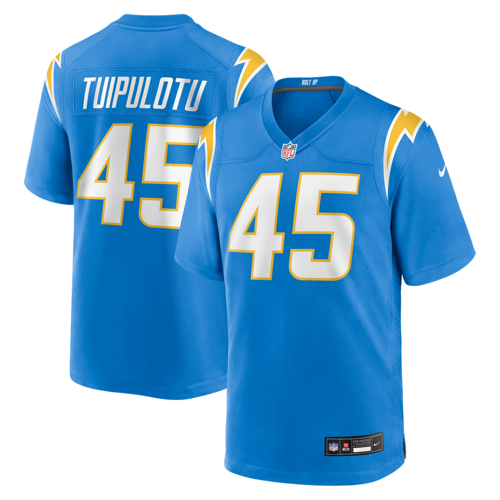 Los Angeles Chargers Tuli Tuipulotu Nike Powder Blue Team Game Jersey