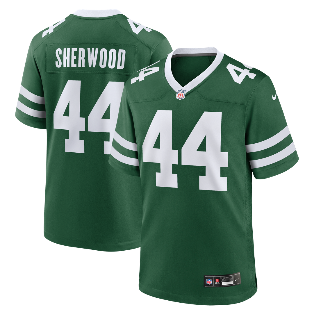 New York Jets Jamien Sherwood Nike Legacy Green Team Game Jersey