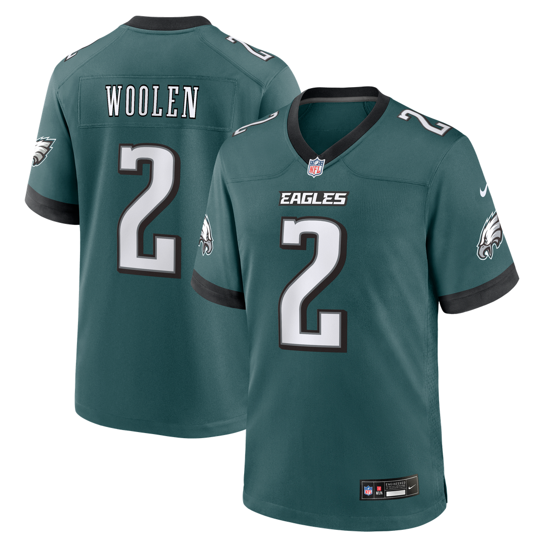 Philadelphia Eagles Tariq Woolen Nike Midnight Green Team Game Jersey