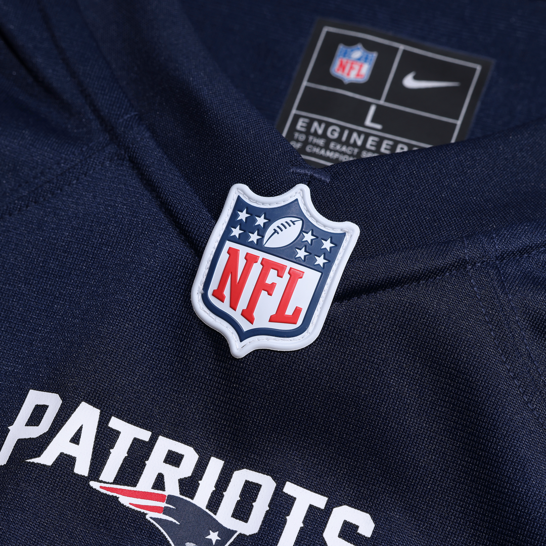 New England Patriots Caleb Lomu Nike Navy Team Game Jersey