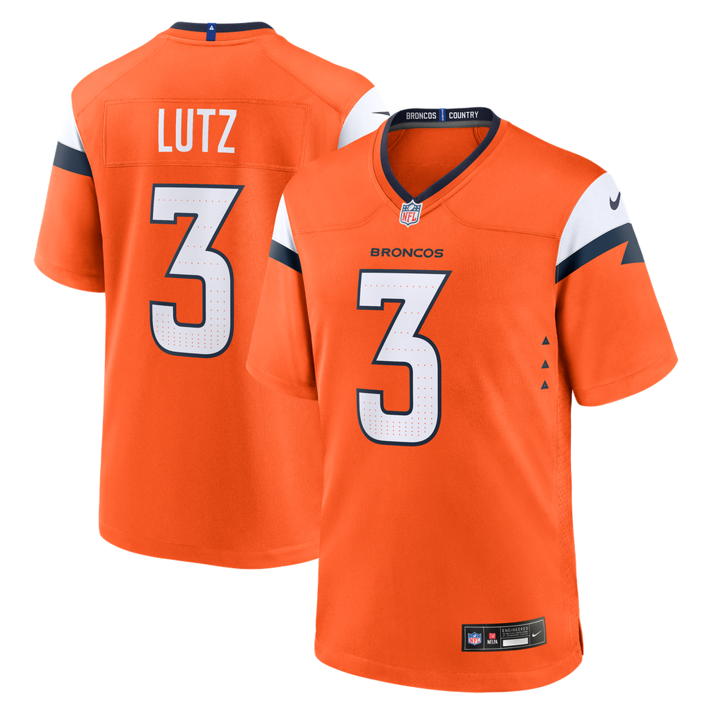 Denver Broncos Wil Lutz Nike Orange Team Game Jersey