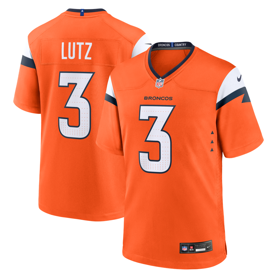 Denver Broncos Wil Lutz Nike Orange Team Game Jersey