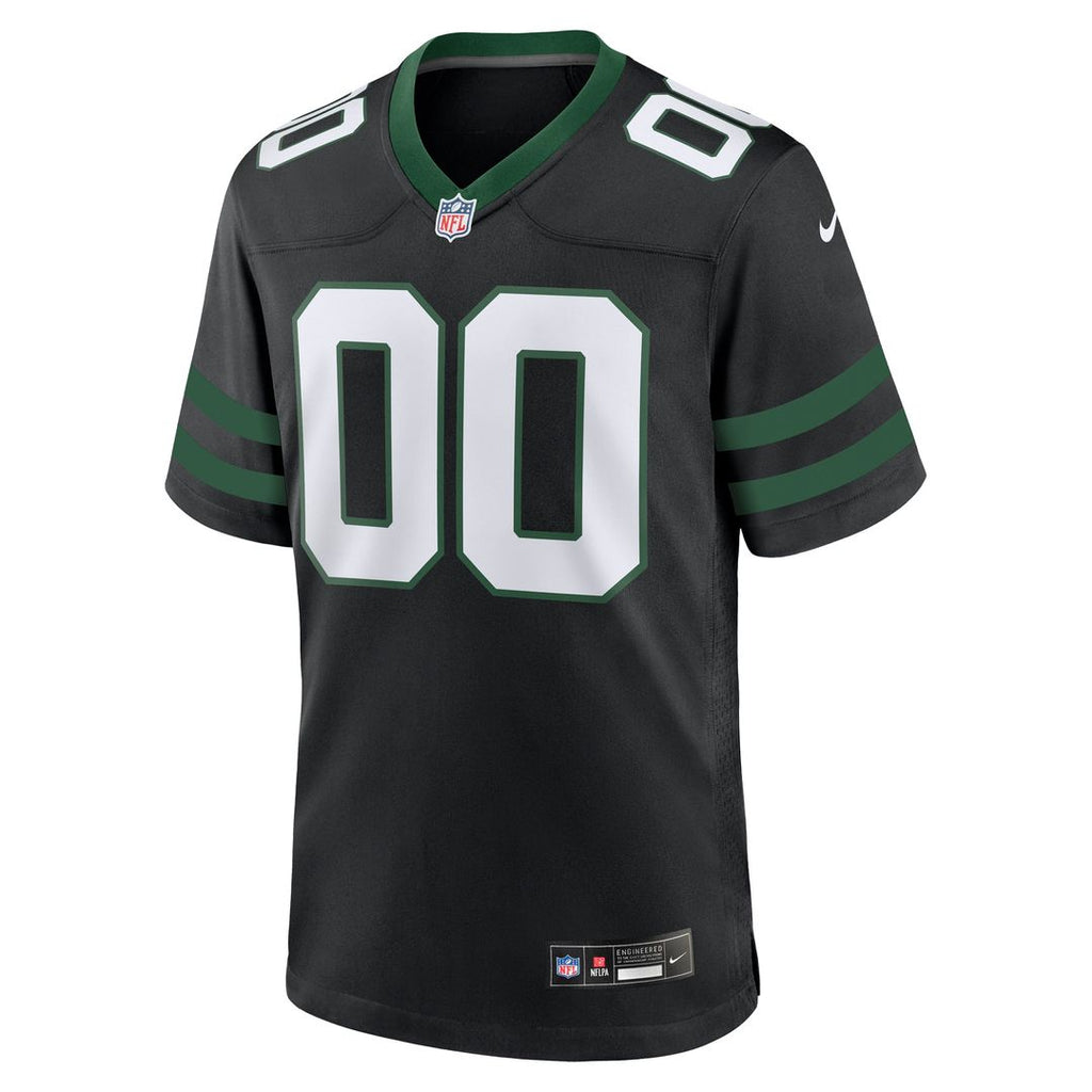New York Jets Nike Legacy Black Alternate Custom Game Jersey