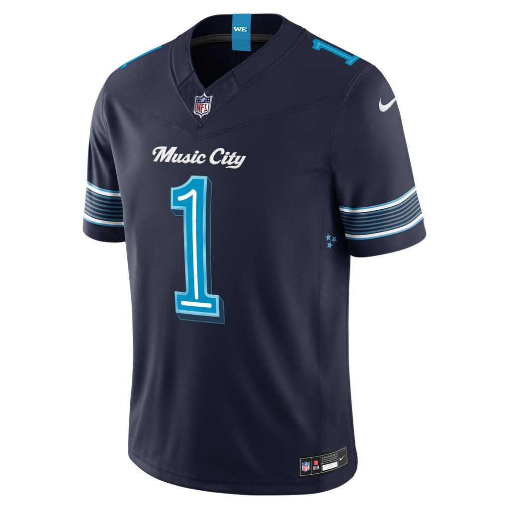 Tennessee Titans Cameron Ward Nike Navy 2026 Rivalries Collection Stitched Limited Jersey