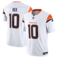 Denver Broncos Bo Nix Nike White Vapor F.U.S.E. Stitched Limited Jersey