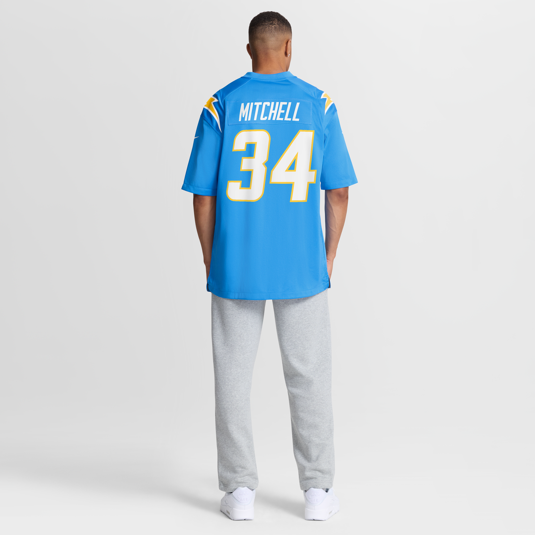 Los Angeles Chargers Keaton Mitchell Nike Powder Blue Team Game Jersey