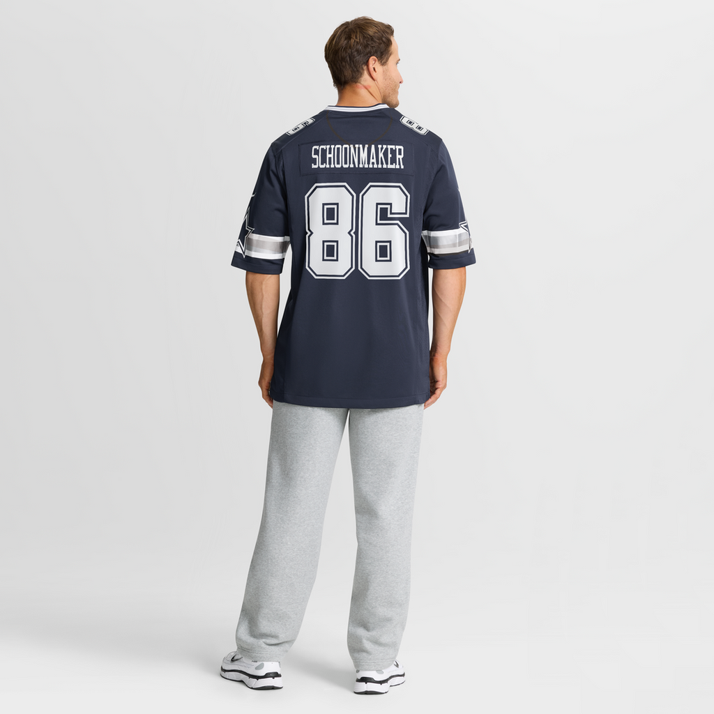 Dallas Cowboys Luke Schoonmaker Nike Navy Team Game Jersey