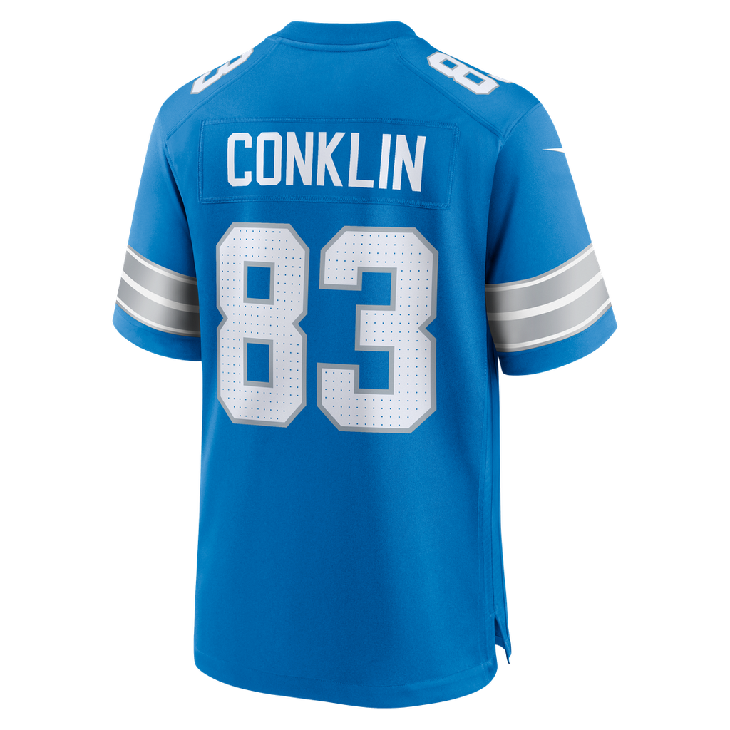 Detroit Lions Tyler Conklin Nike Blue Team Game Jersey