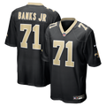 New Orleans Saints Kelvin Banks Jr. Nike Black Game Player Jersey