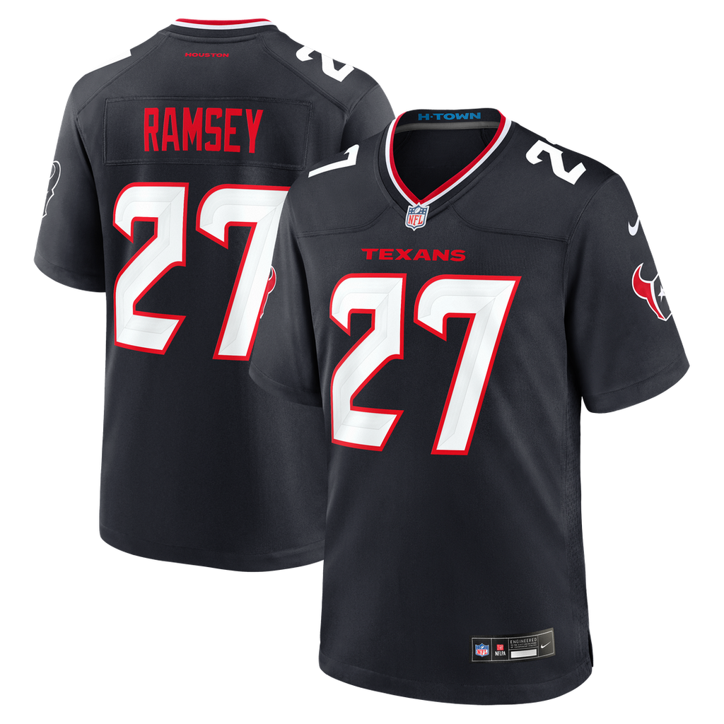 Houston Texans Kamari Ramsey Nike Navy Team Game Jersey