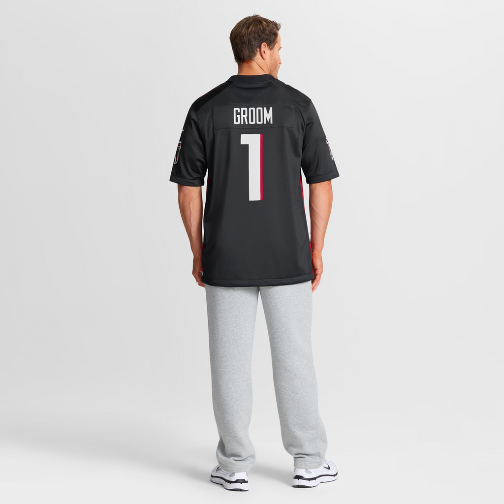 Atlanta Falcons Number 1 Groom Nike Black Game Jersey