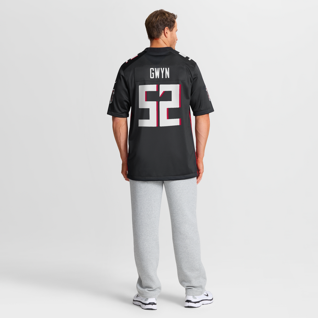 Atlanta Falcons Jovaughn Gwyn Nike Black Team Game Jersey