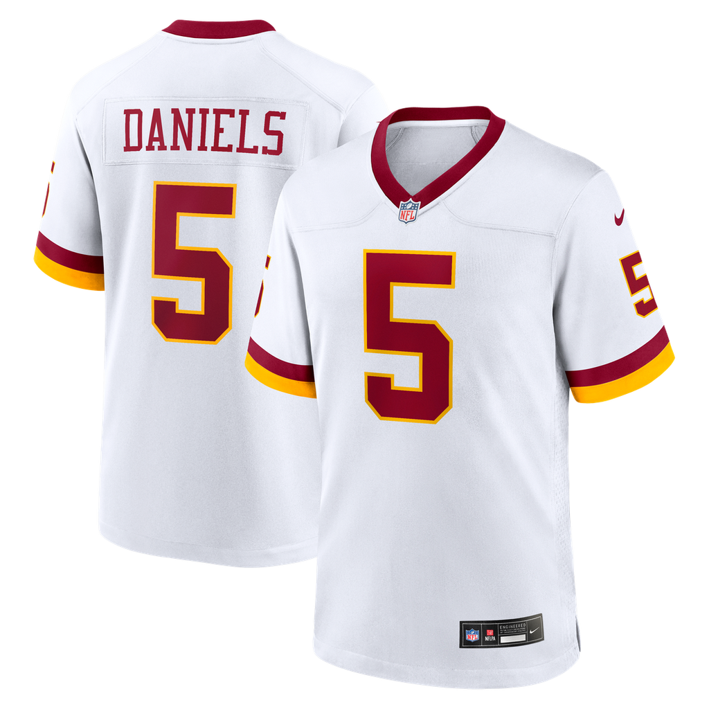Washington Commanders Jayden Daniels Nike White Game Super Bowl Era Jersey