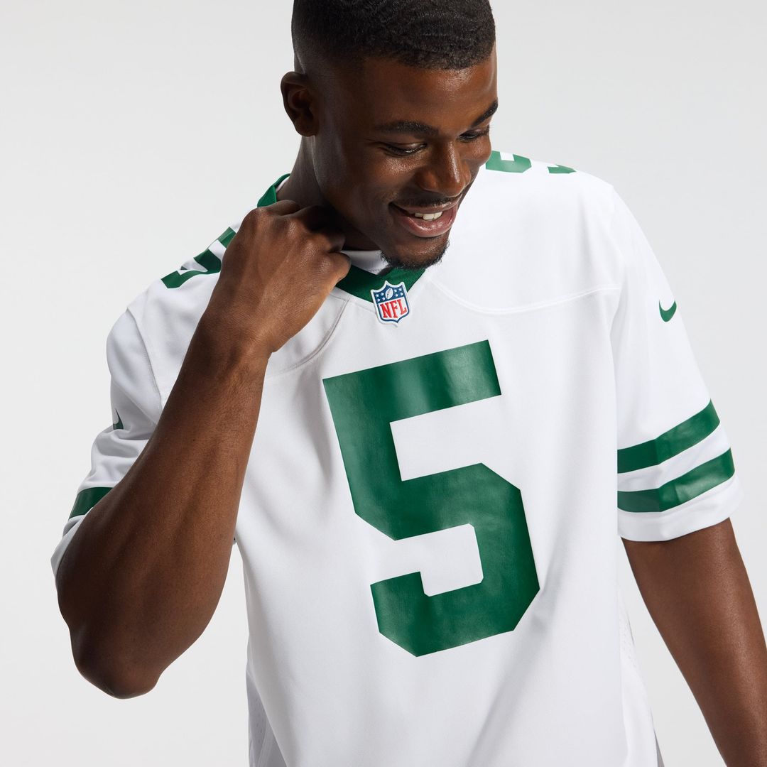 New York Jets Garrett Wilson Nike Legacy Green Game Jersey