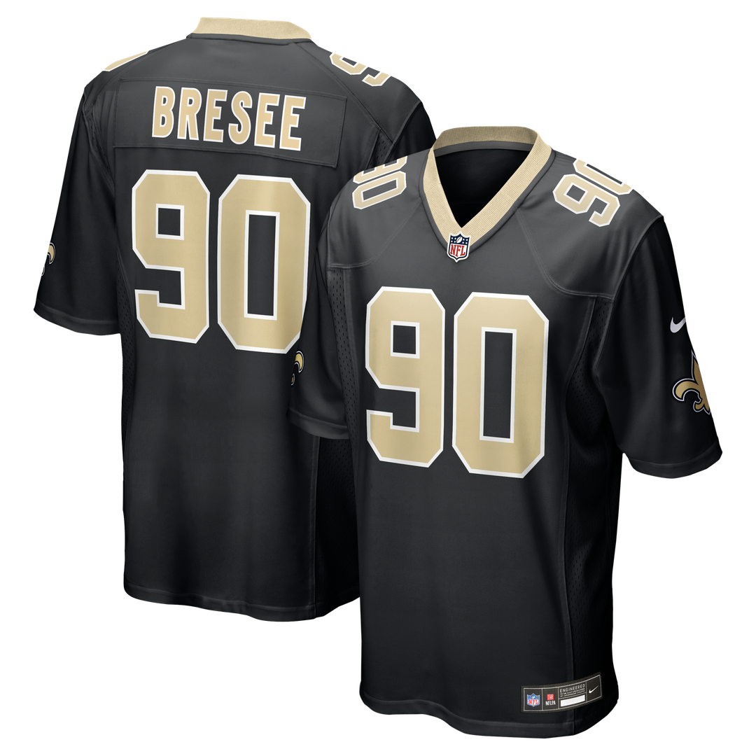 New Orleans Saints Bryan Bresee Nike Black Game Jersey