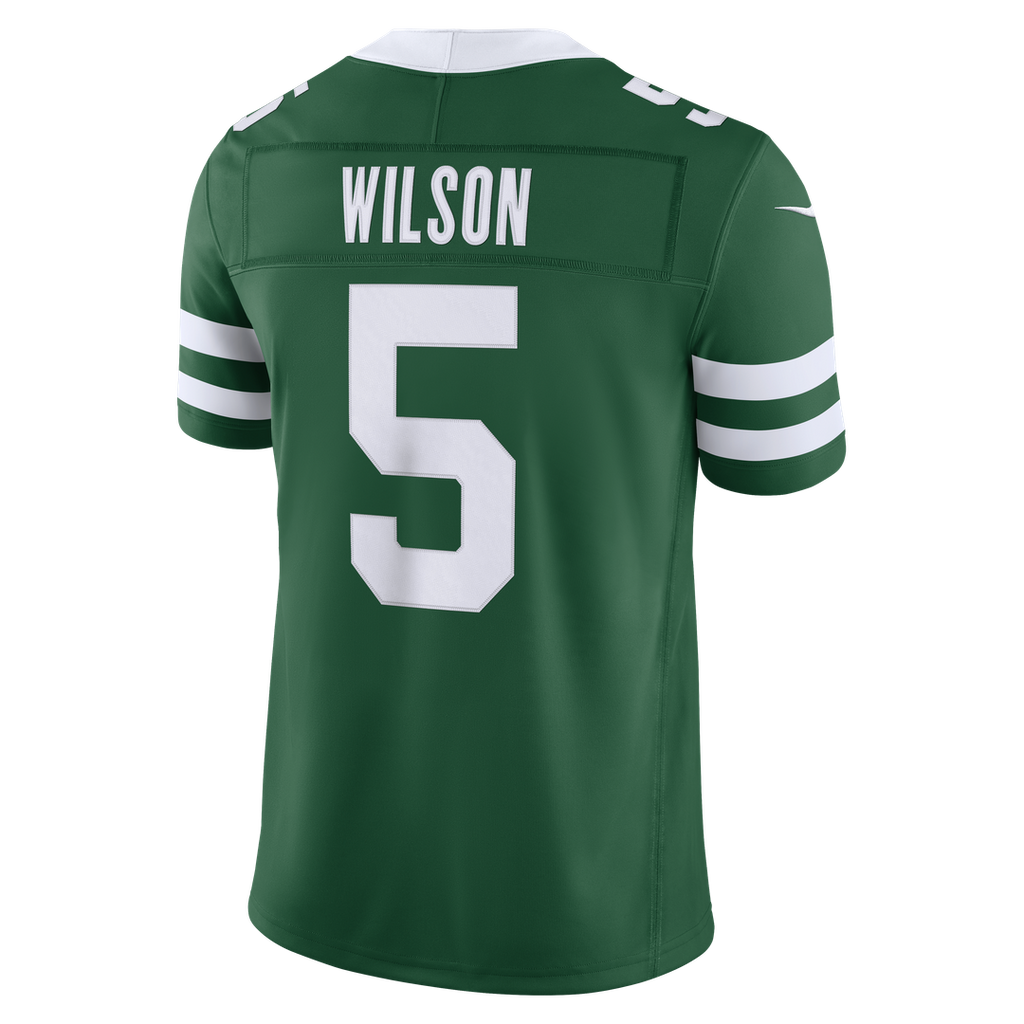 New York Jets Garrett Wilson Nike Legacy Green Team Vapor F.U.S.E. Stitched Limited Jersey