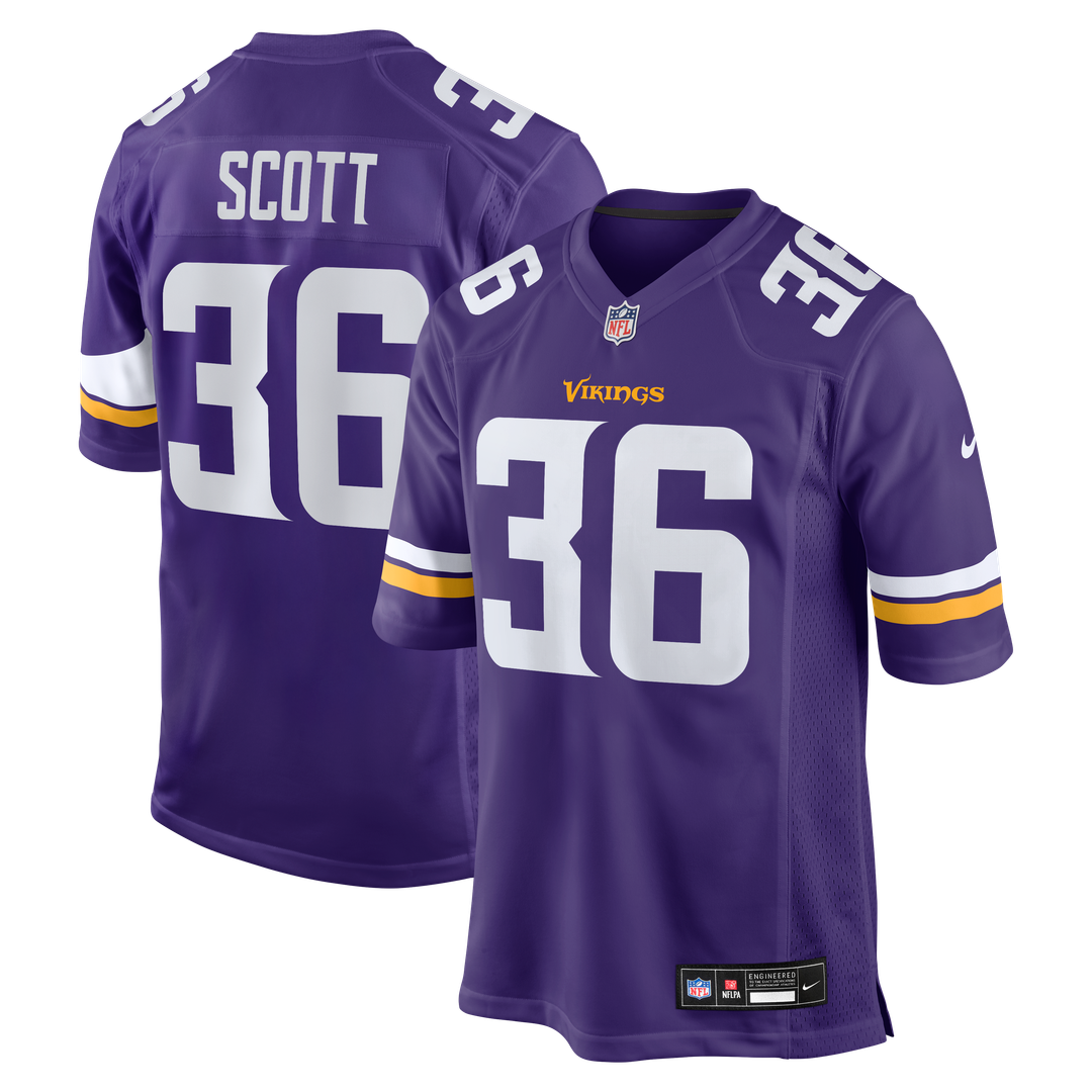 Minnesota Vikings Zavier Scott Nike Purple Team Game Jersey