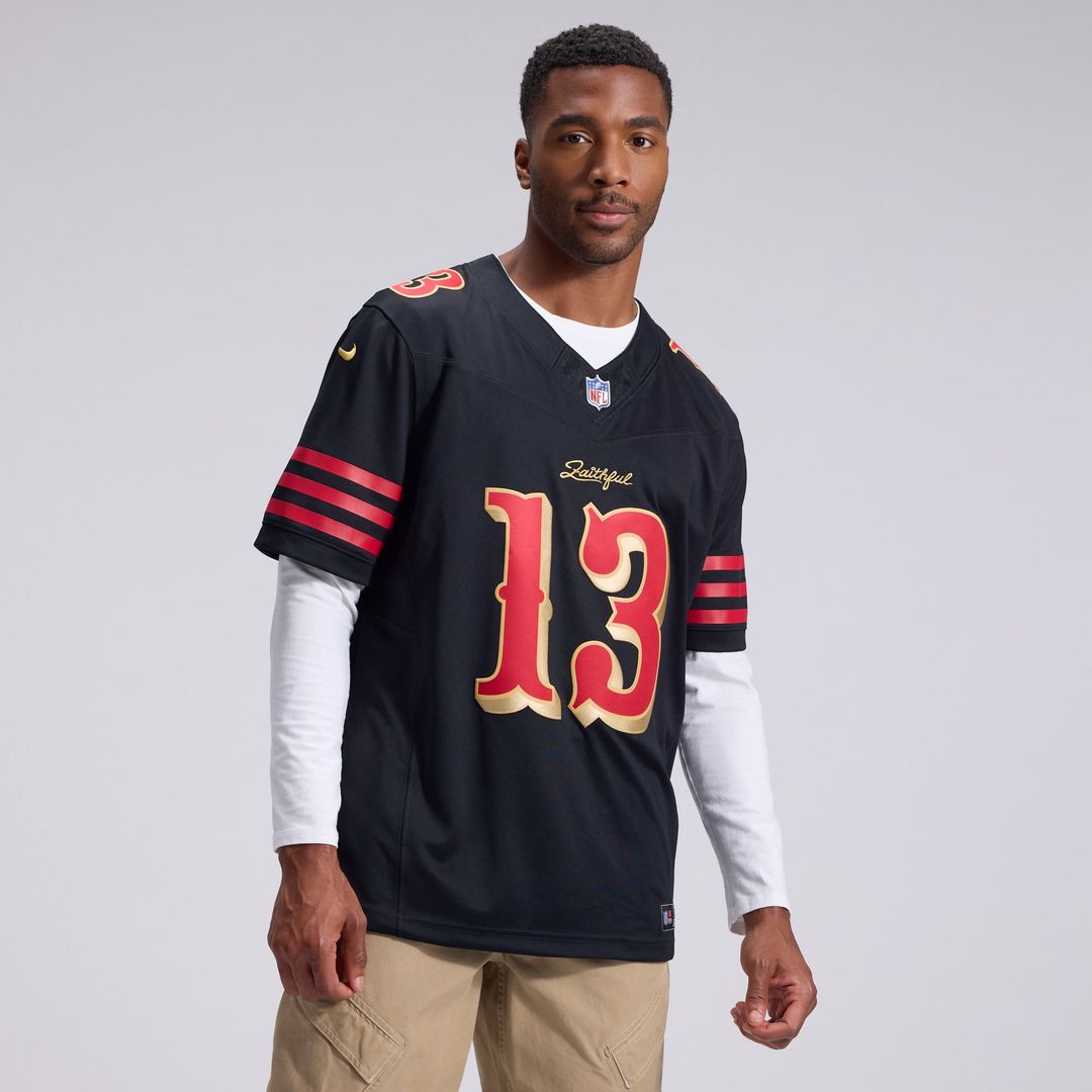San Francisco 49ers Brock Purdy Nike Black Rivalries Collection Stitched Limited Jersey