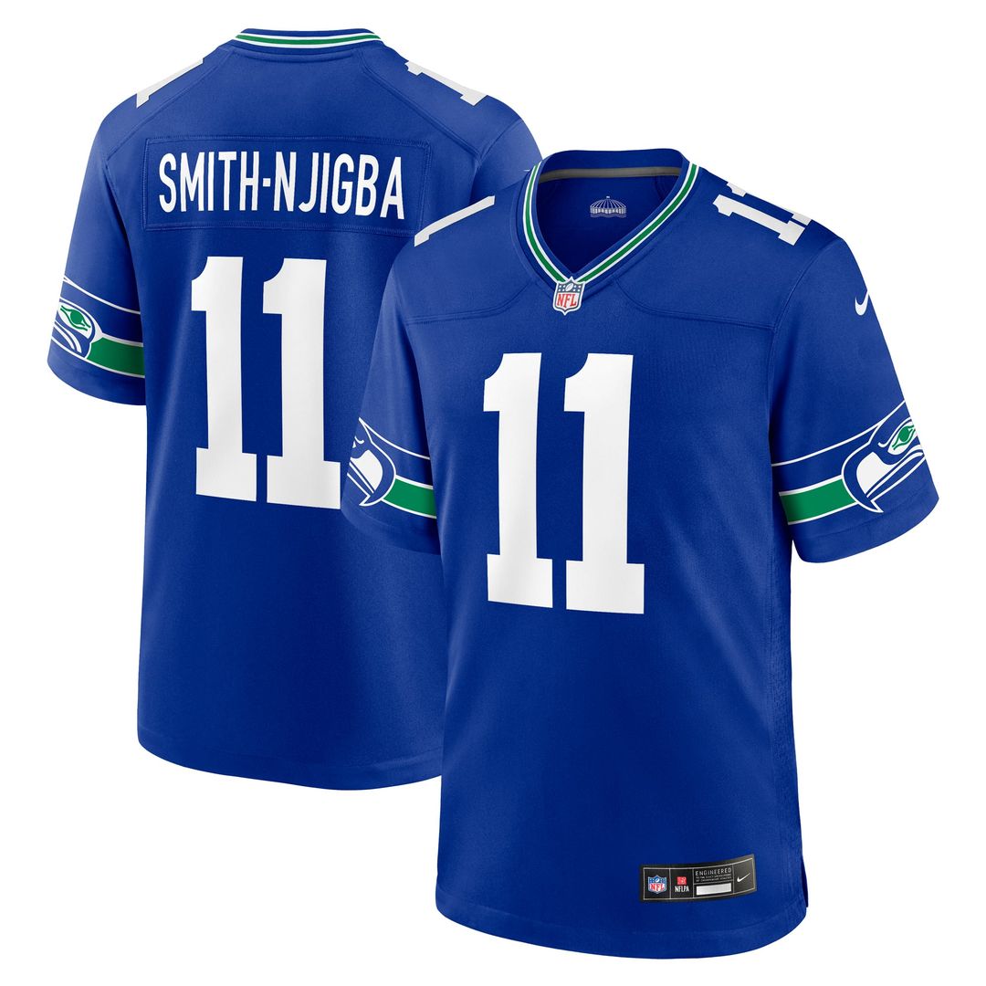 Seattle Seahawks Jaxon Smith-Njigba Nike College Navy Game Jersey
