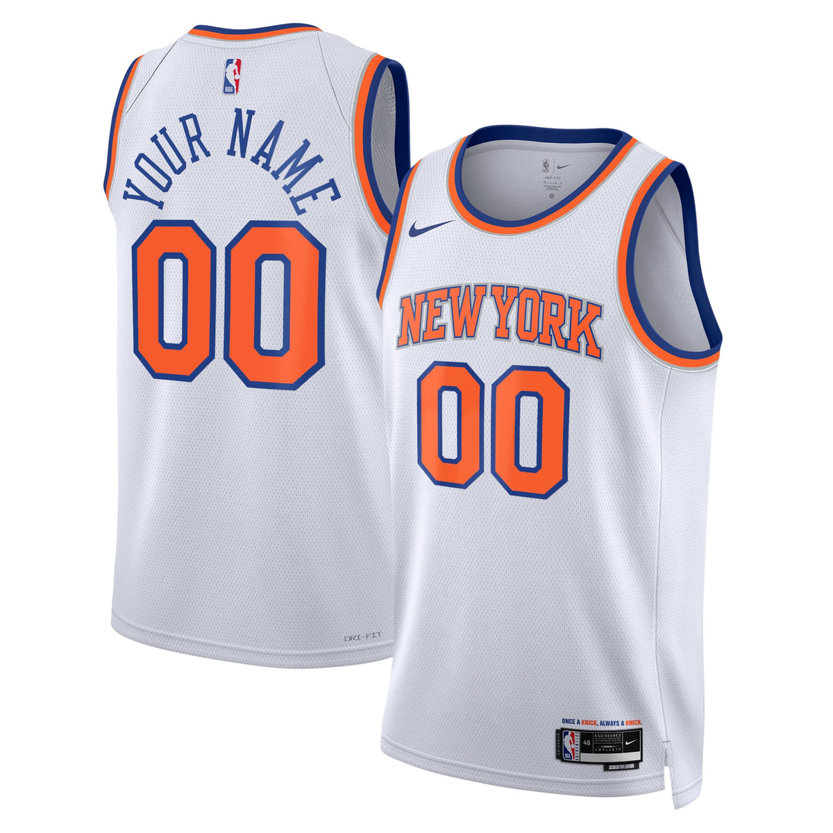 New York Knicks Nike Association Swingman Jersey - Custom - Unisex